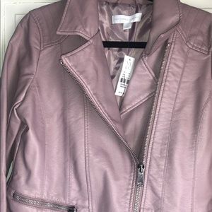 Medium faux leather jacket
